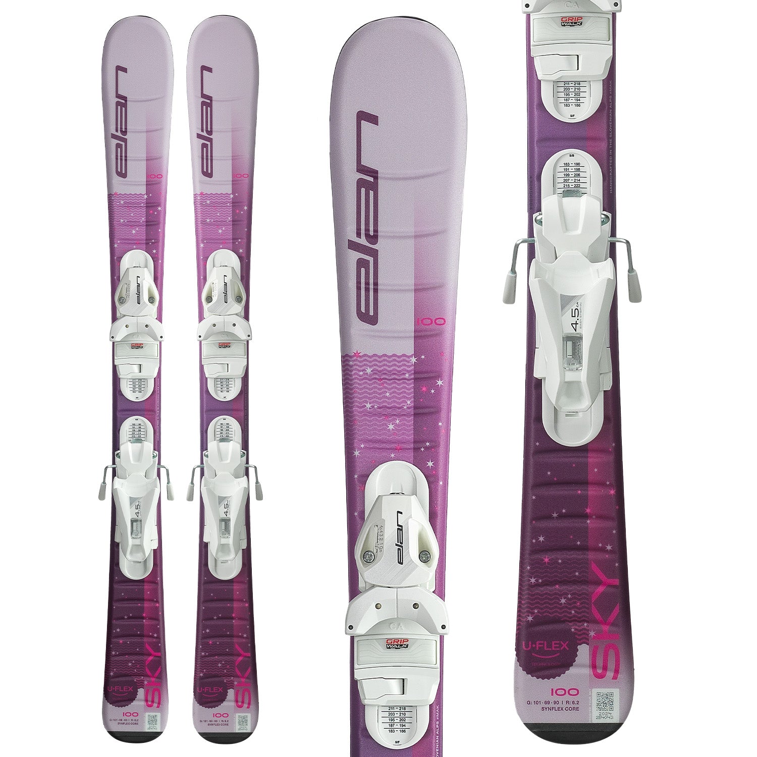 Elan Sky Jr Skis + EL 4.5 GW Bindings - Kids' 2026 – evo