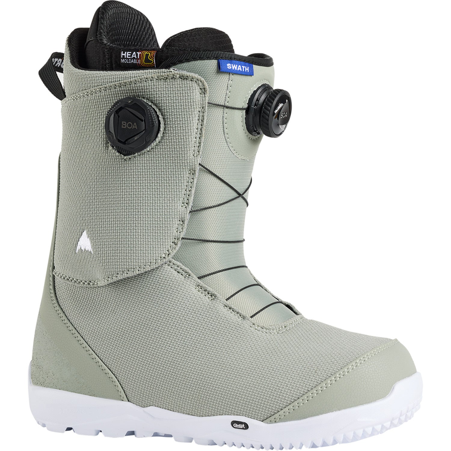 Men's Burton Swath BOA Snowboard Boots, Talc Green / Regular / 8.5