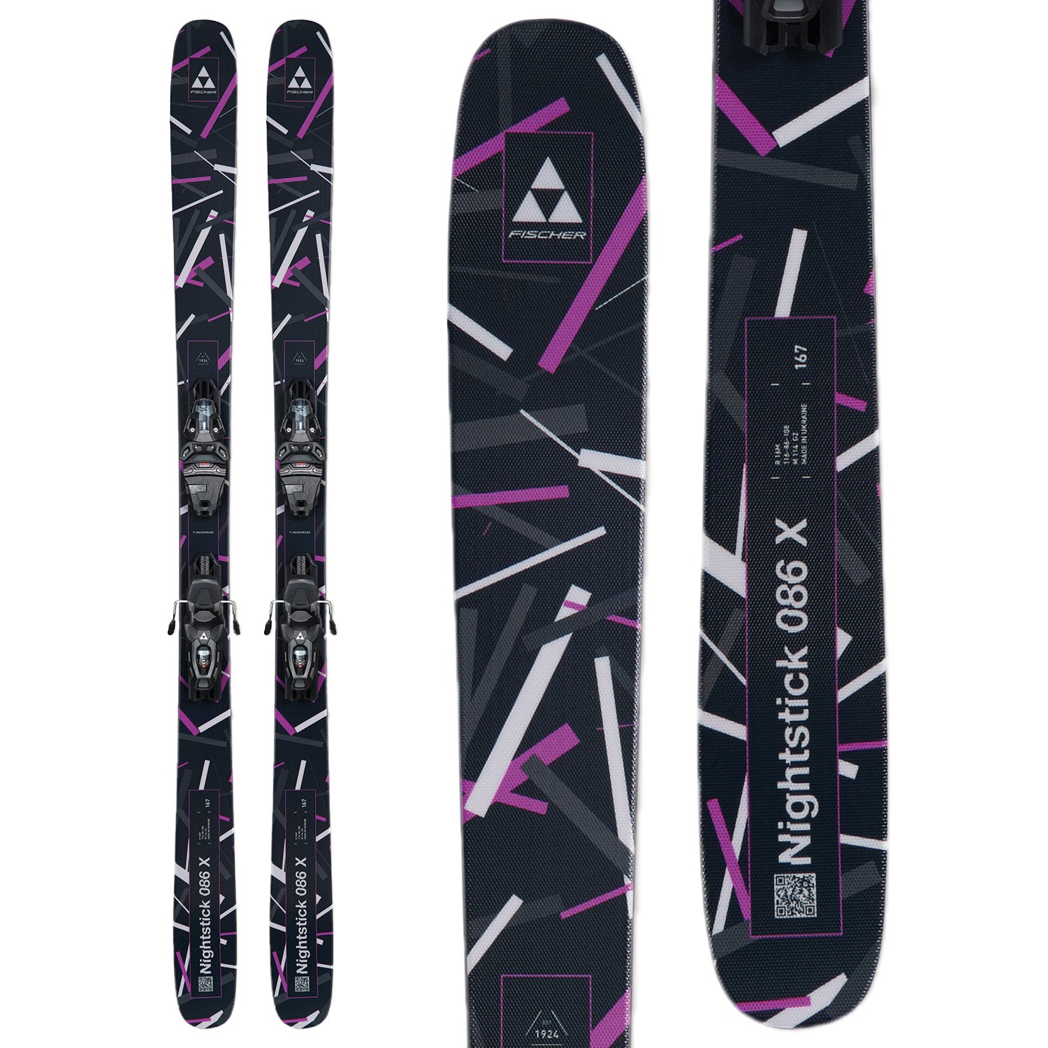 Fischer Nightstick 86 X Skis + RSW 10 GW Ski Bindings 2026 – evo