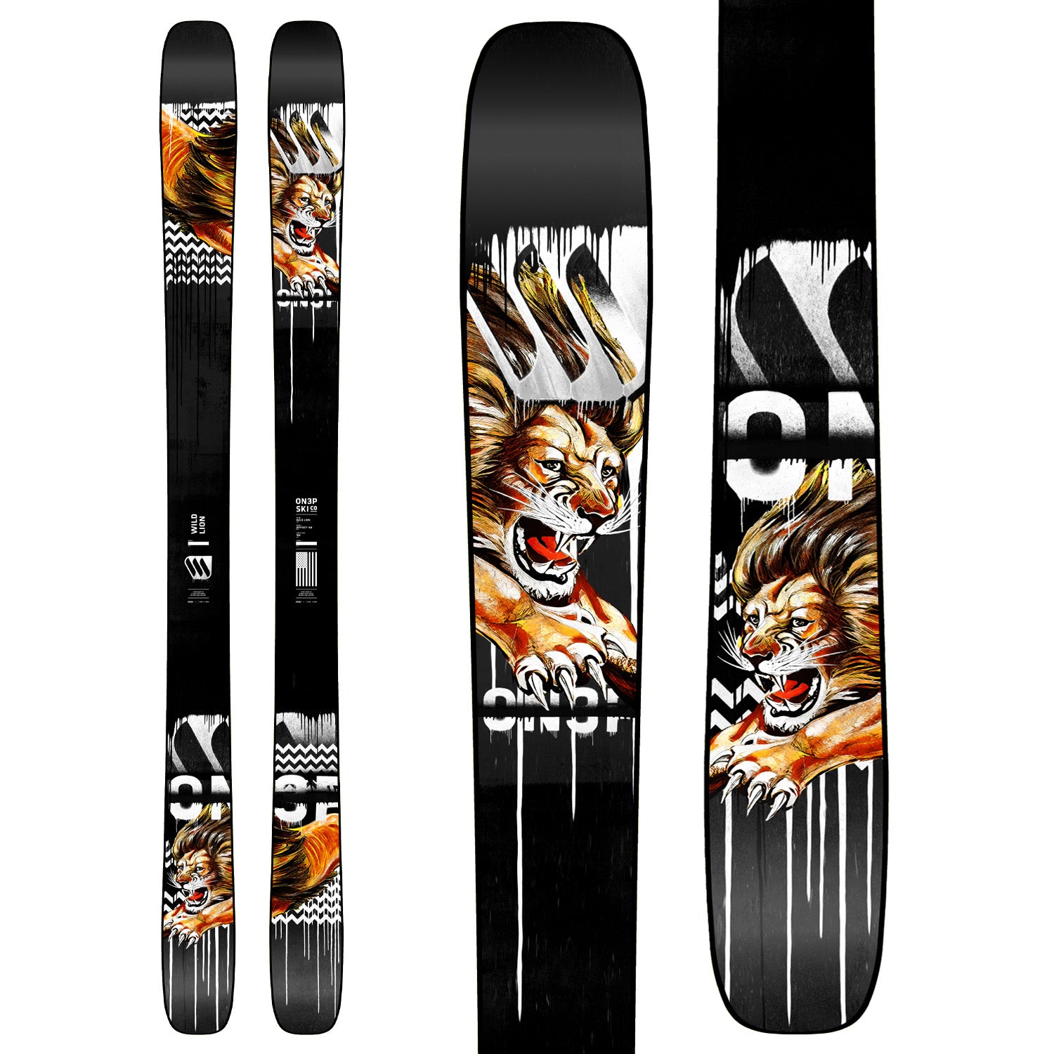 スキー ON3P Jeffrey 186 ON3P Jeffrey 100 Wild Lion Skis 2026 – evo