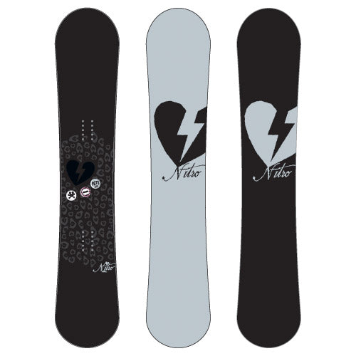 nitro fate zero snowboard Snowboards Catch some airtime with unbelievable pop from the Tre Camber profile and Powerlite Core Nitro Fate Snowboard - Women's