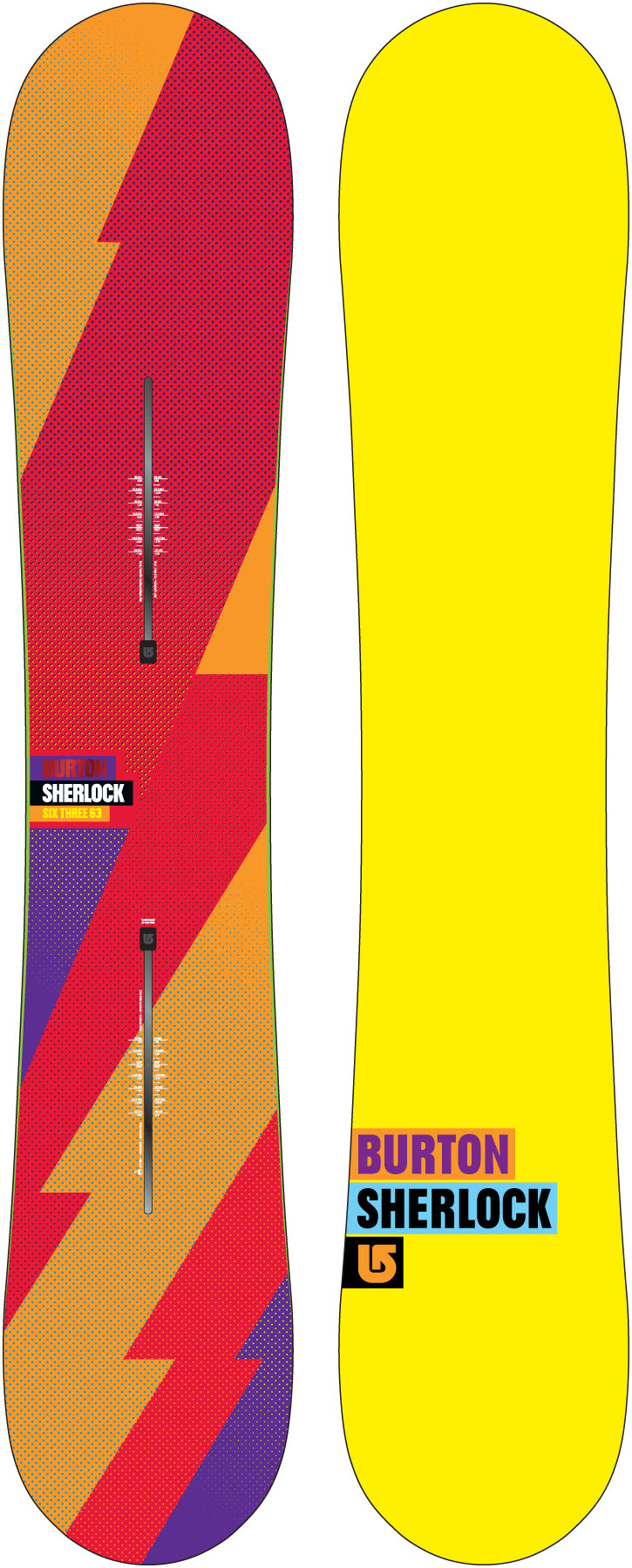 BURTON SHERLOCK スノーボードセット（未使用） Used Burton SHERLOCK Mens Snowboard Only Black And Optic Yellow 160 cm