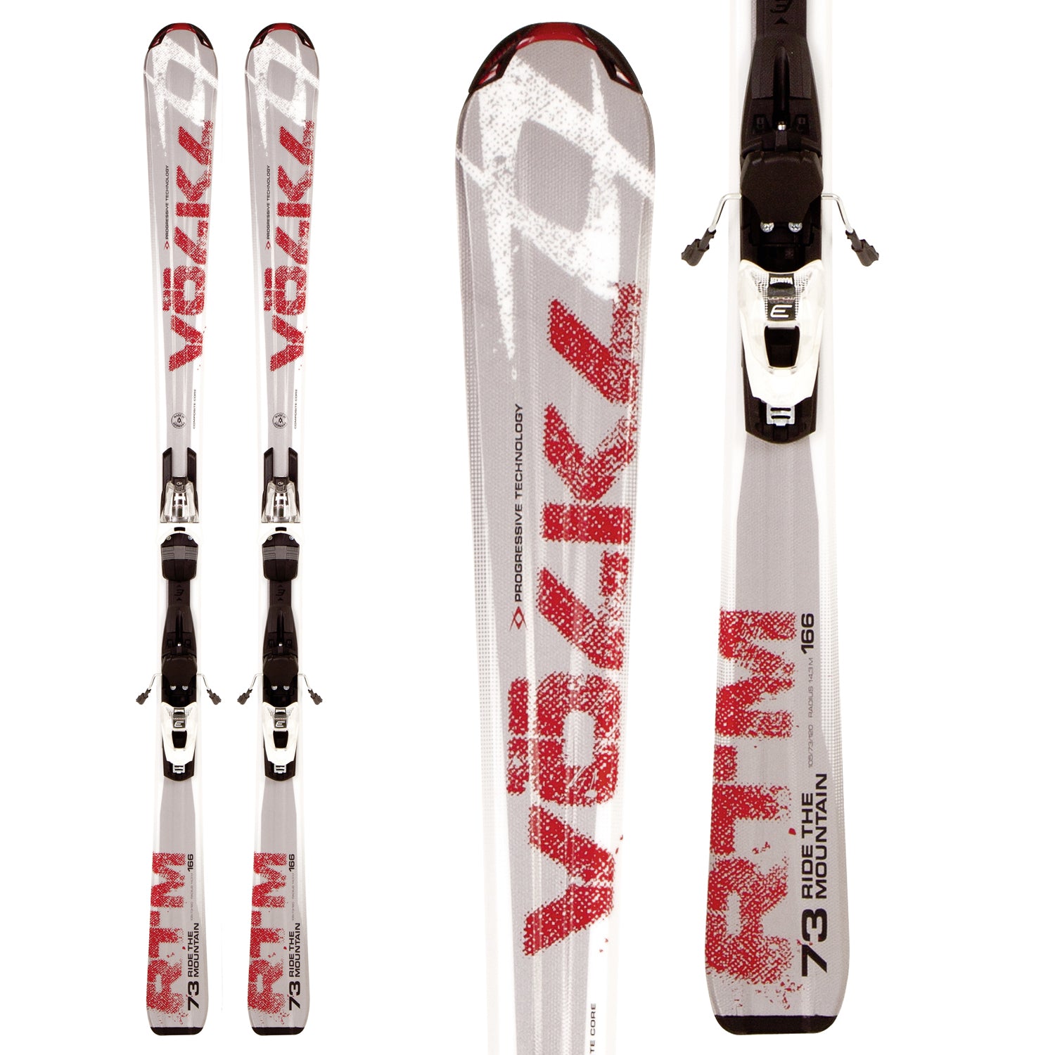 VOLKL RTM73 スキー 166CM Volkl RTM 73 Skis + 3Motion TL 10.0 Bindings 2012 – evo