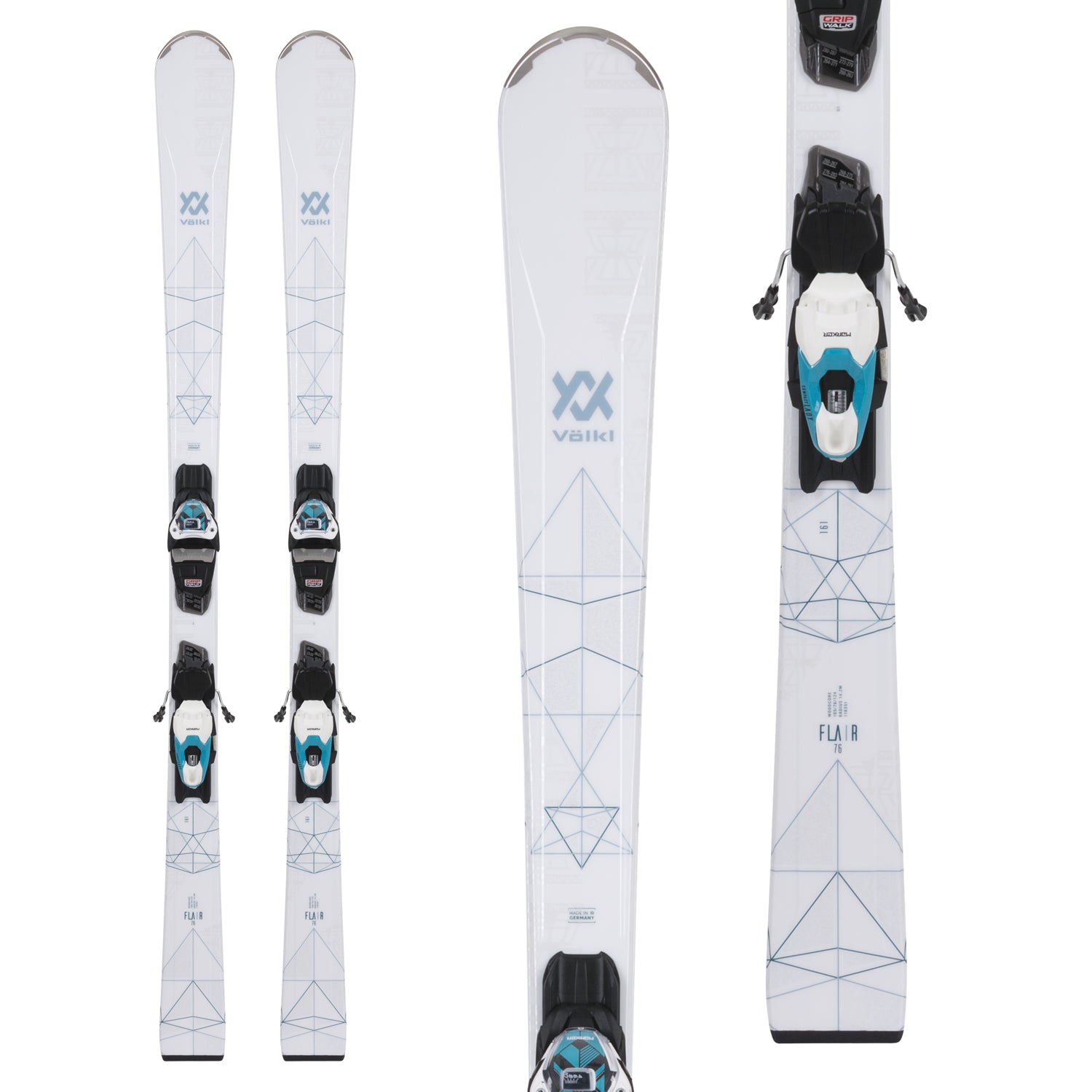 Völkl Flair 76 Skis + vMotion1 10 GW Bindings - Women's 2019 – evo
