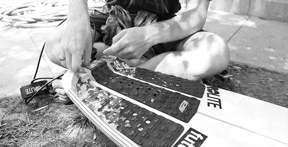 How to Apply a Surfboard Traction Pad