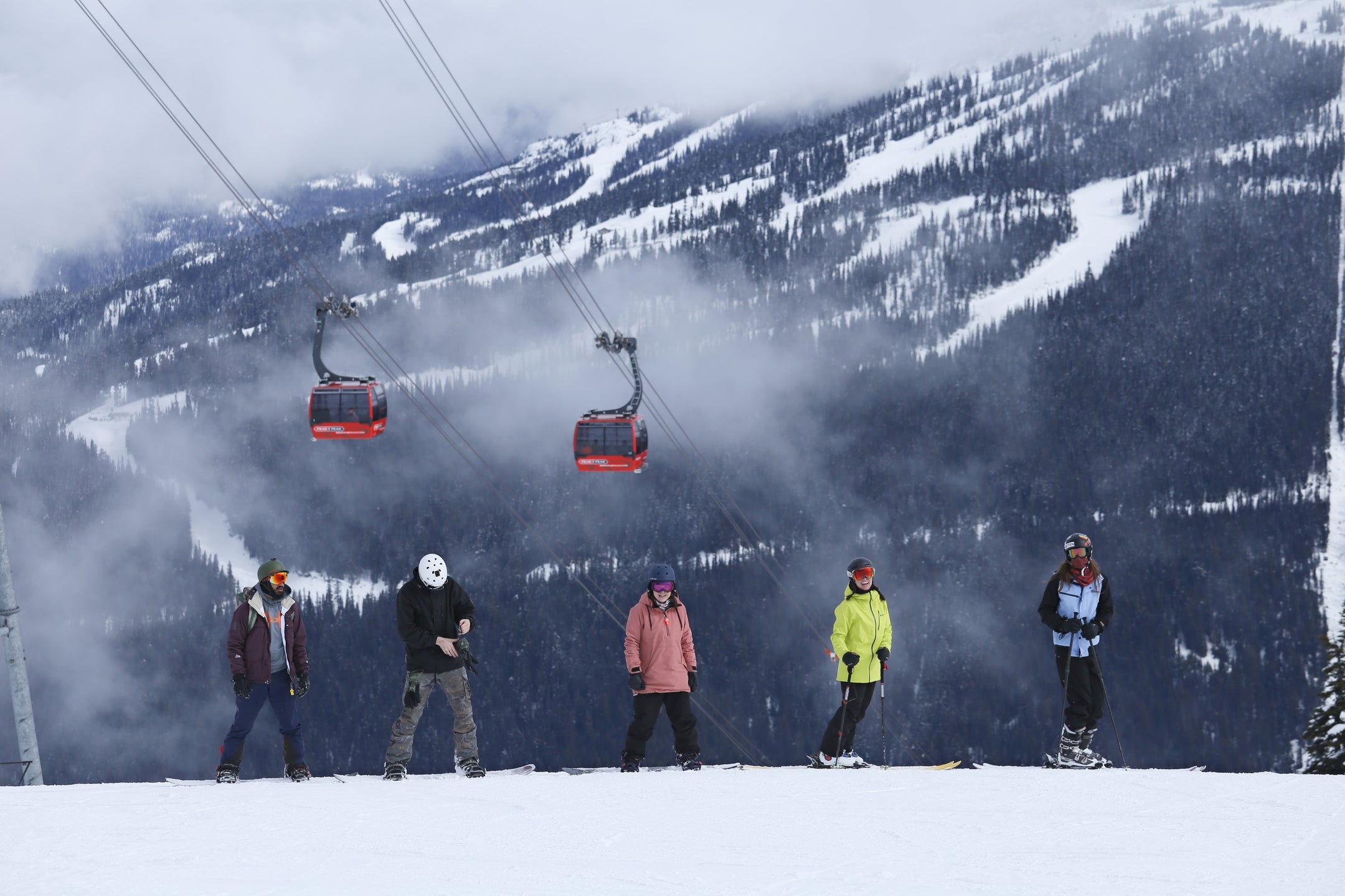 Skiers on Mountain