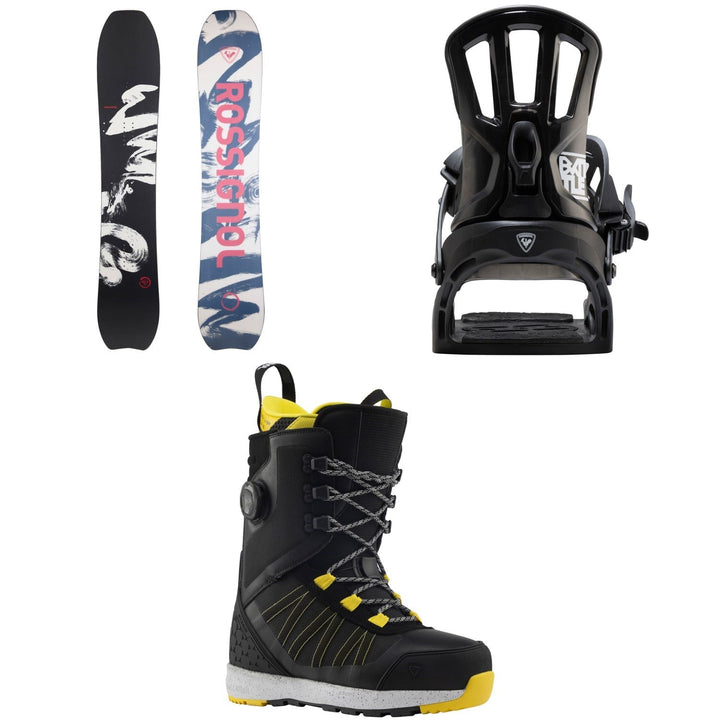 Rossignol WU-JI Snowboard + Battle Snowboard Bindings + RS Hybrid Snowboard Boots