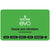 Green card with evo logo and text on a white background