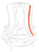 Hydration System Compatible with Insulated Shoulder Strap