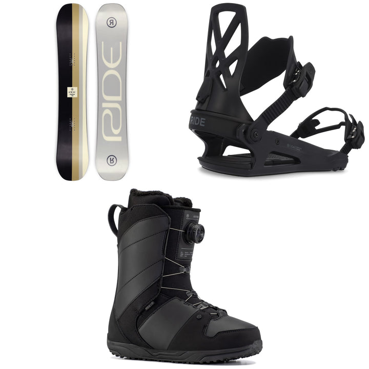 Ride Agenda Snowboard + C-4 Snowboard Bindings + Anthem Snowboard Boots 2023