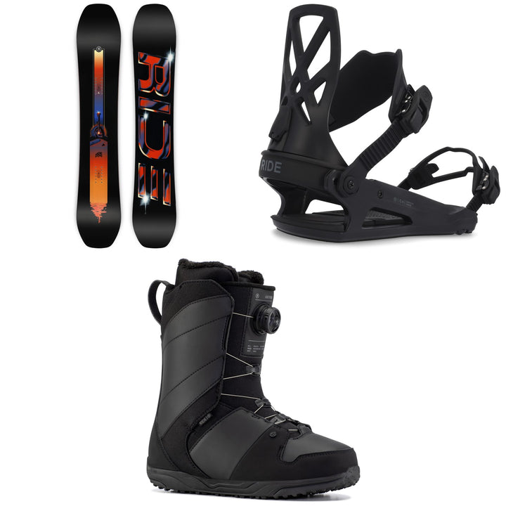Ride Shadowban Snowboard + C-4 Snowboard Bindings + Anthem Snowboard Boots 2023