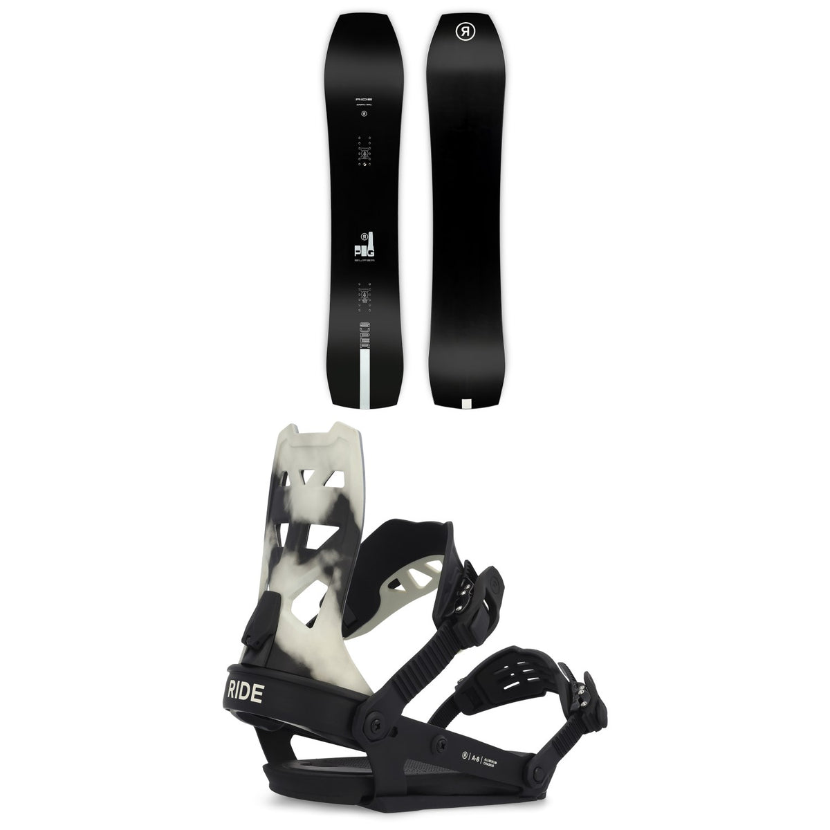 Ride Superpig Snowboard +  A-8 Snowboard Bindings 2023
