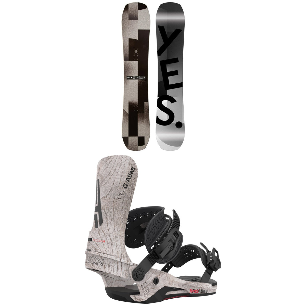 Yes. Standard Snowboard + Union Atlas Snowboard Binding 2023