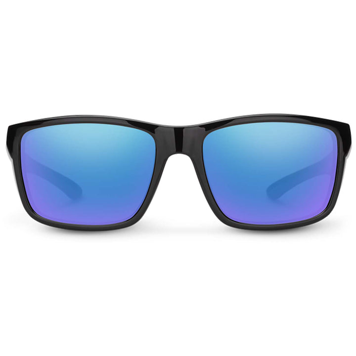 Suncloud Mayor Sunglasses Black/Polarized Blue Mirror