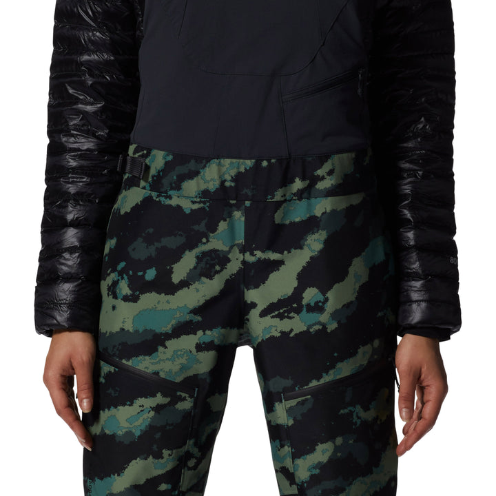 Mountain Hardwear Boundary Ridge GORE-TEX Tall Bibs - Women's Mint Palms Brushstroke Print