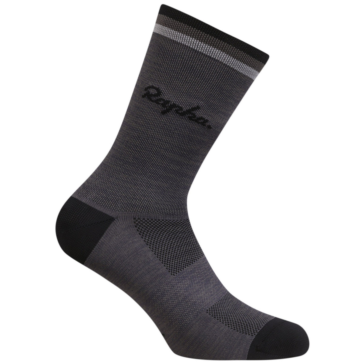 Rapha Logo Bike Socks Grey Marl/Black/Grey