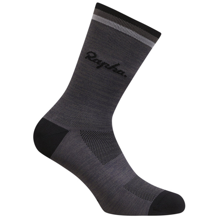 Rapha Logo Bike Socks Grey Marl/Black/Grey