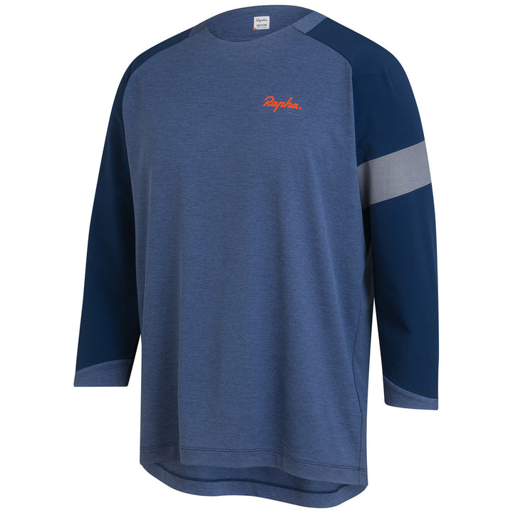 Rapha Trail 3/4 Sleeve Jersey Navy/Orange