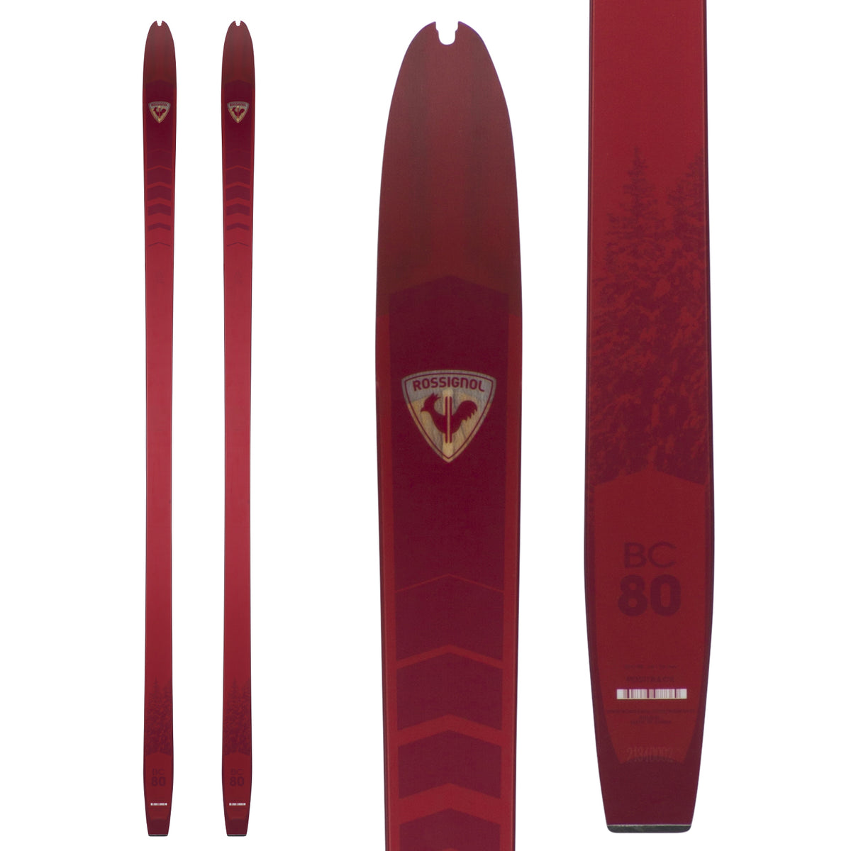 Rossignol BC 80 Positrack Cross Country Skis + BC Auto Bindings 2024
