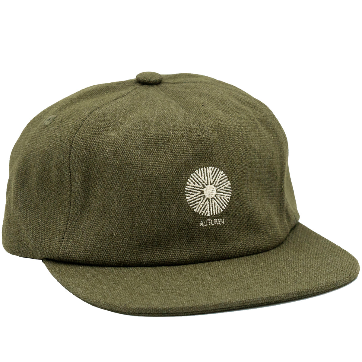 Autumn Washed Canvas Strapback Hat Army