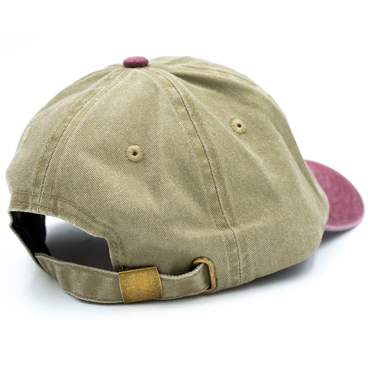 Autumn Pre Washed Canvas Two Tone Strapback Hat Khaki