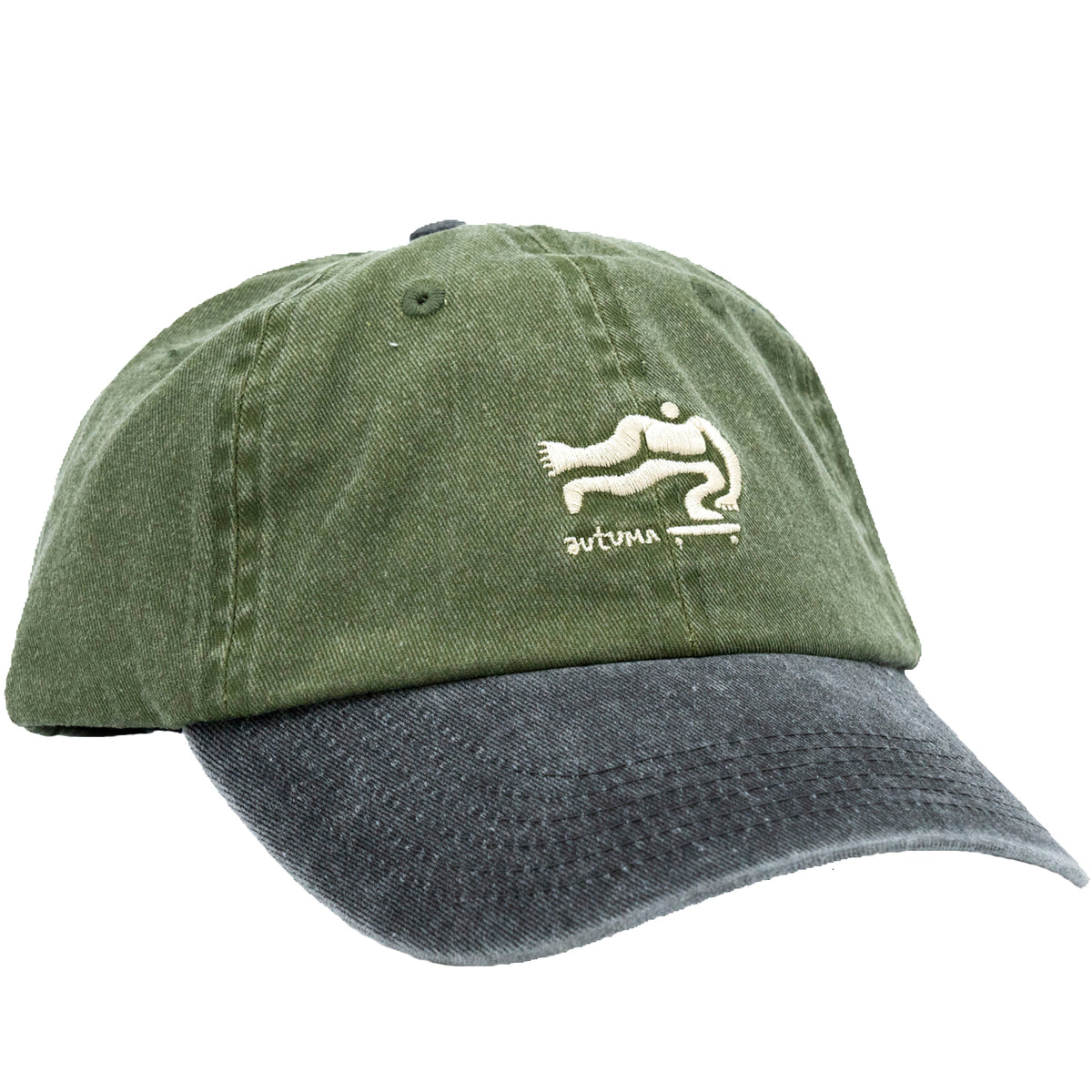 Autumn Pre Washed Canvas Two Tone Artist Series Strapback Hat Army