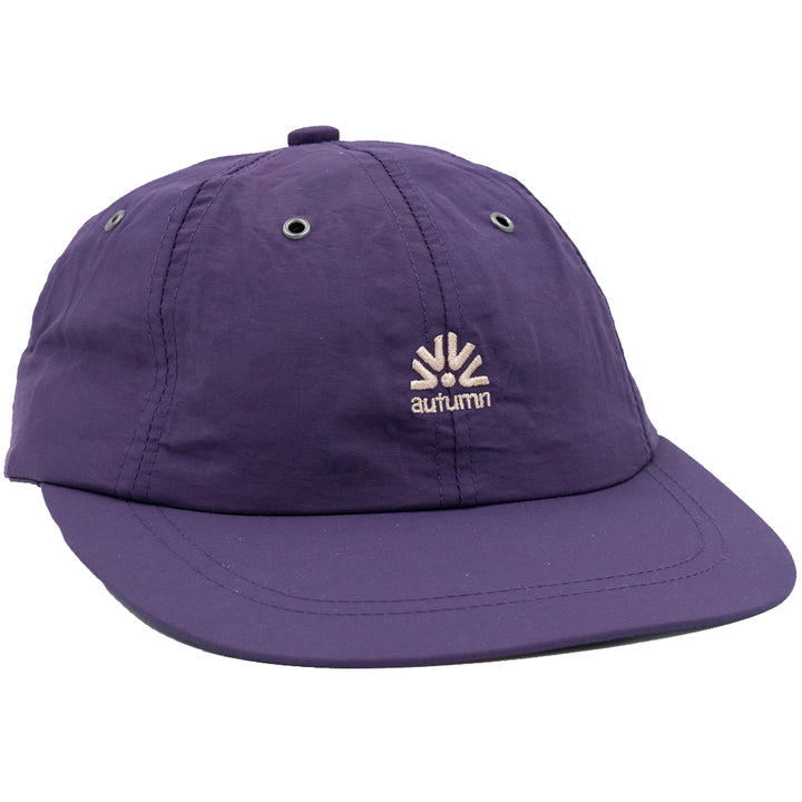 Autumn Nylon 6 Panel Strapback Hat Purple