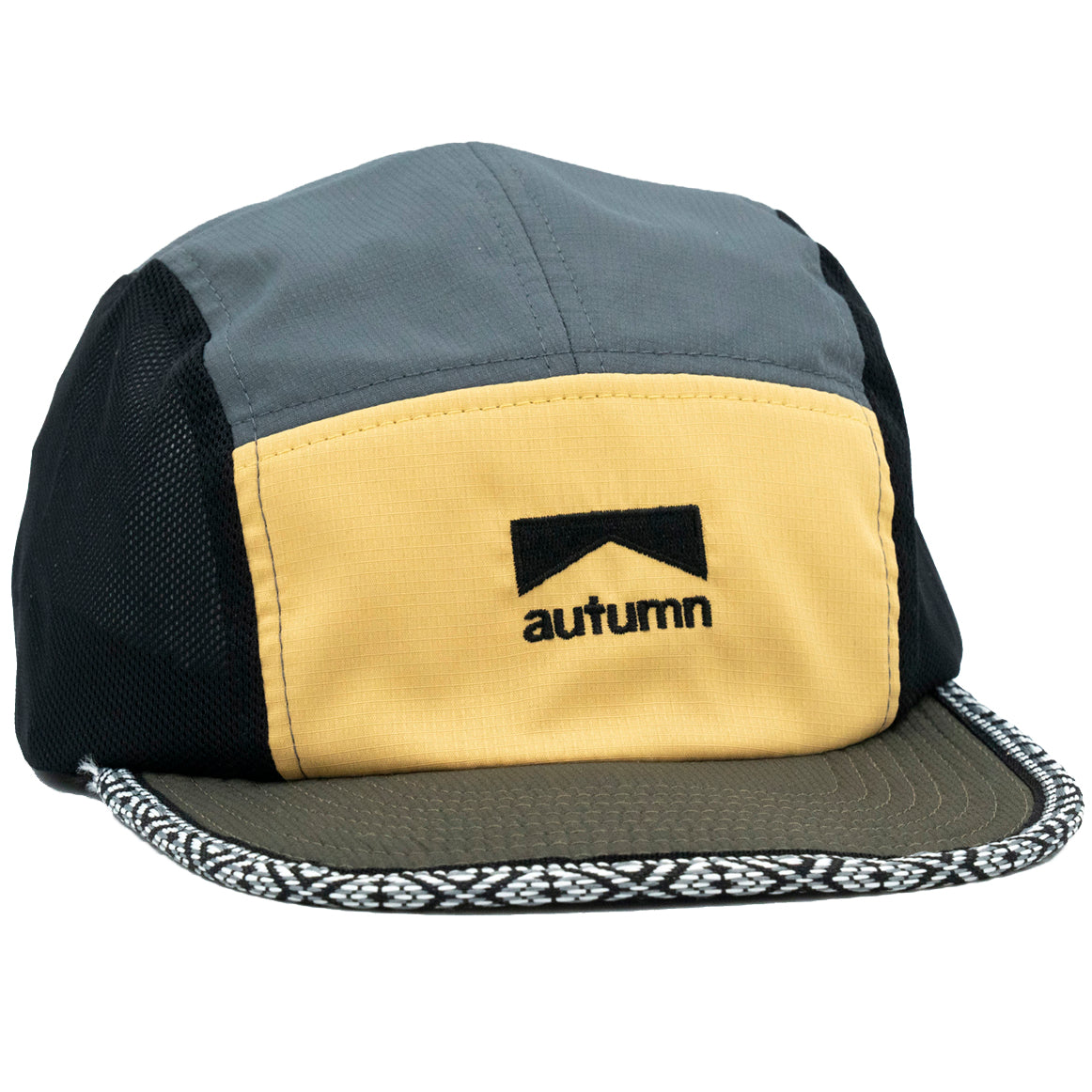 Autumn Rip Stop Blocked Camp Cap Khaki