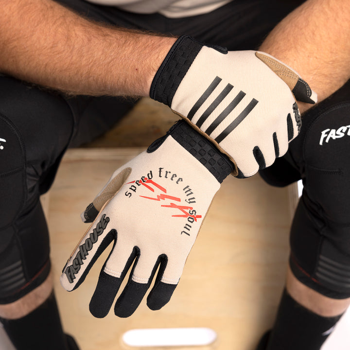 Fasthouse Menace Speed Style Bike Gloves Cream
