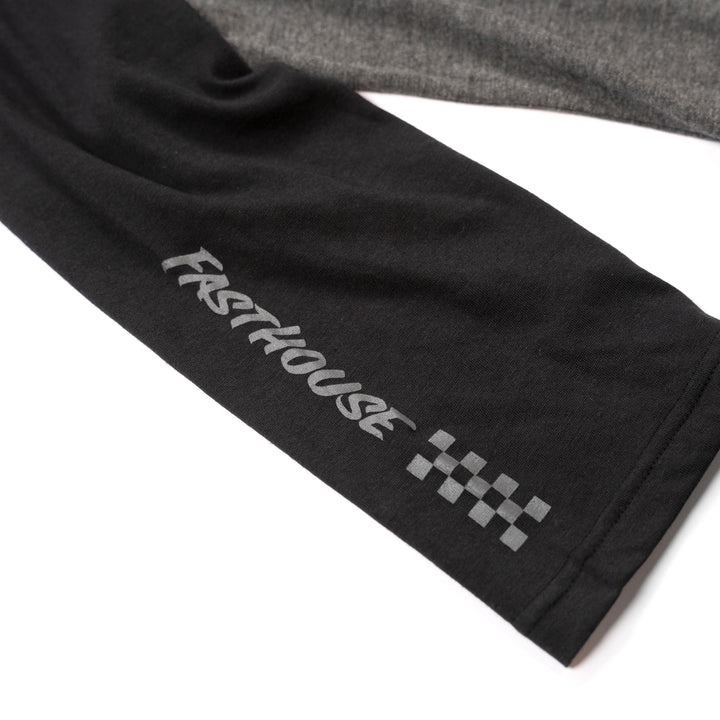 Fasthouse Swift Raglan Tech Tee Black/Heather Gray