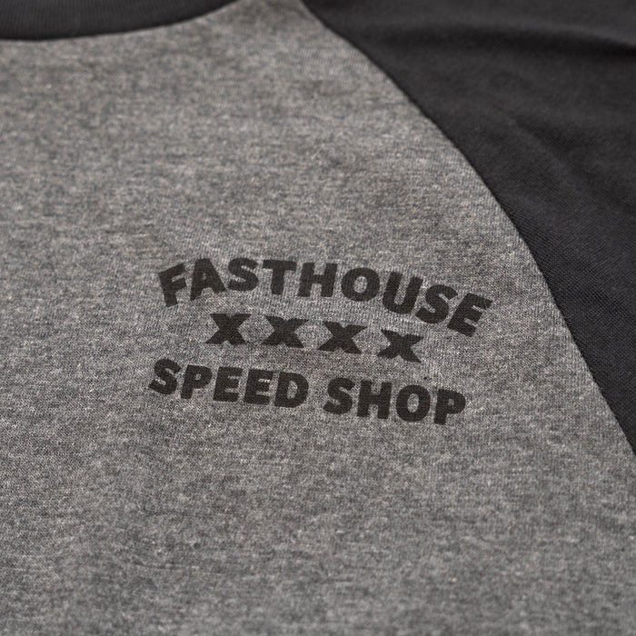 Fasthouse Swift Raglan Tech Tee Black/Heather Gray