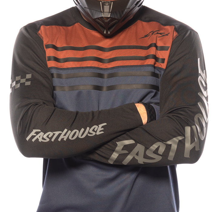 Fasthouse Sidewinder Alloy Long-Sleeve Jersey Rust/Midnight Navy