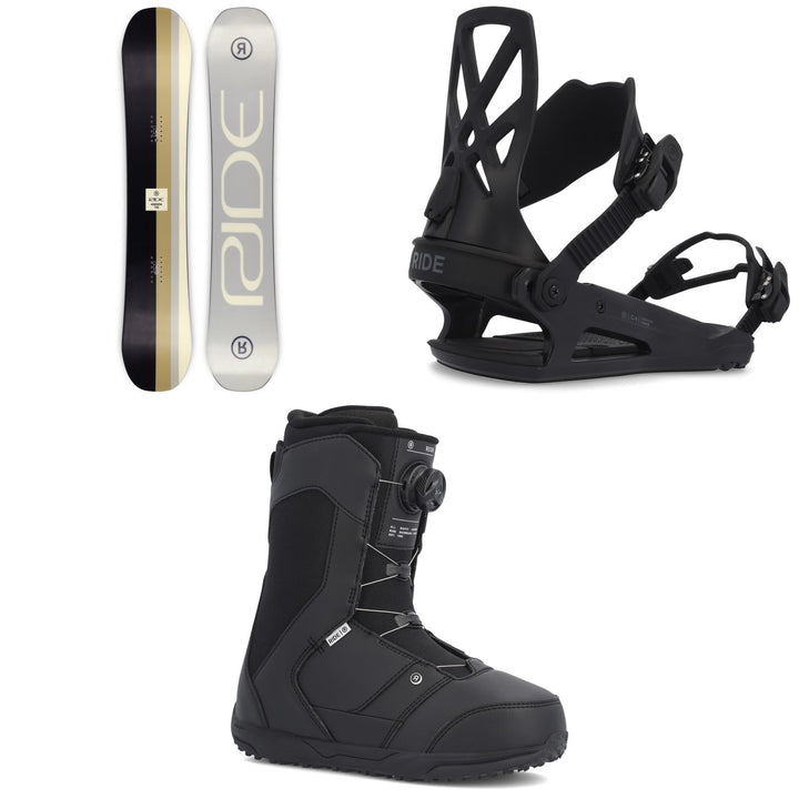 Ride Agenda Snowboard + C-4 Snowboard Bindings + Rook Snowboard Boots 2023