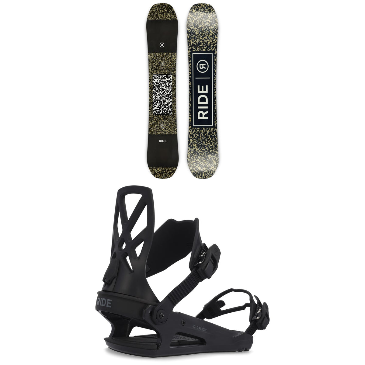 Ride Manic Snowboard + C-4 Snowboard Bindings 2023