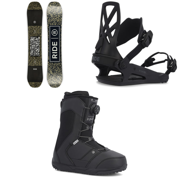 Ride Manic Snowboard + C-4 Snowboard Bindings + Rook Snowboard Boots 2023