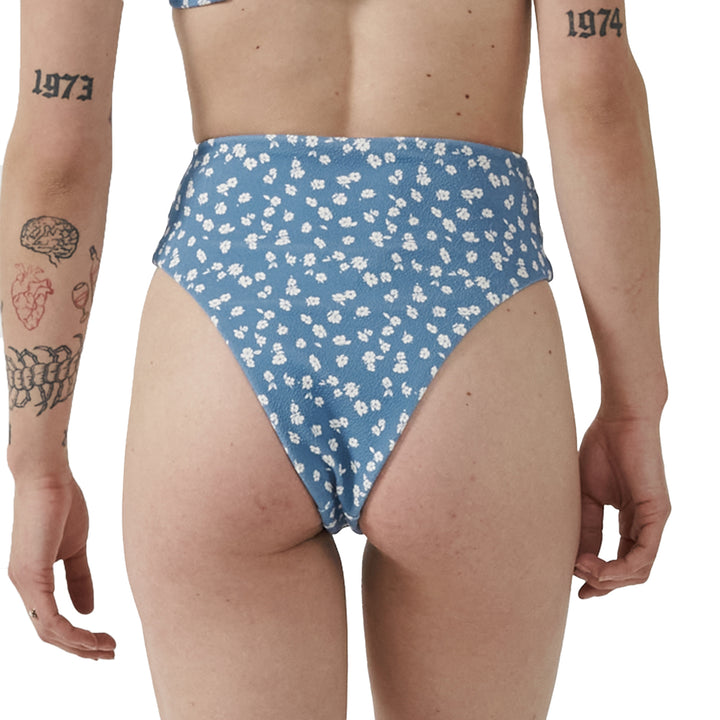 Thrills Aster High Cut Bikini Bottom - Women's Powder Blue