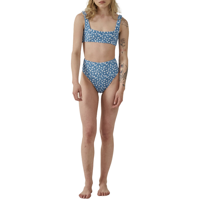 Thrills Aster High Cut Bikini Bottom - Women's Powder Blue