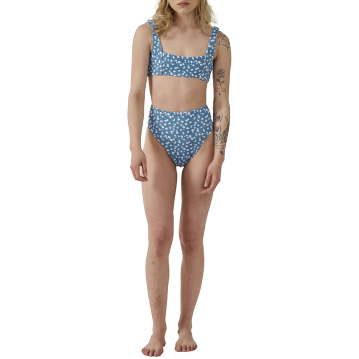 Thrills Aster High Cut Bikini Bottom - Women's Powder Blue