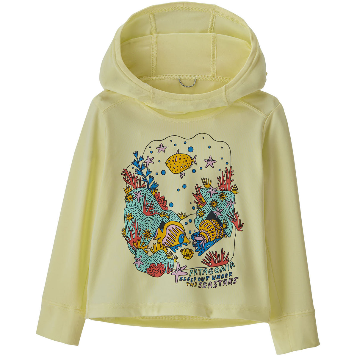 Patagonia Cap SW Hoodie - Infants' Coral Campout/Isla Yellow