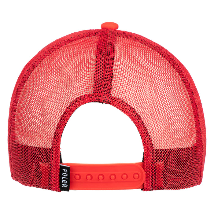 Poler Rainbow Trucker Hat Red