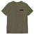 Brixton Linwood Short-Sleeve Standard Tee - Men's Olive Surplus/Gold/Aloha Red