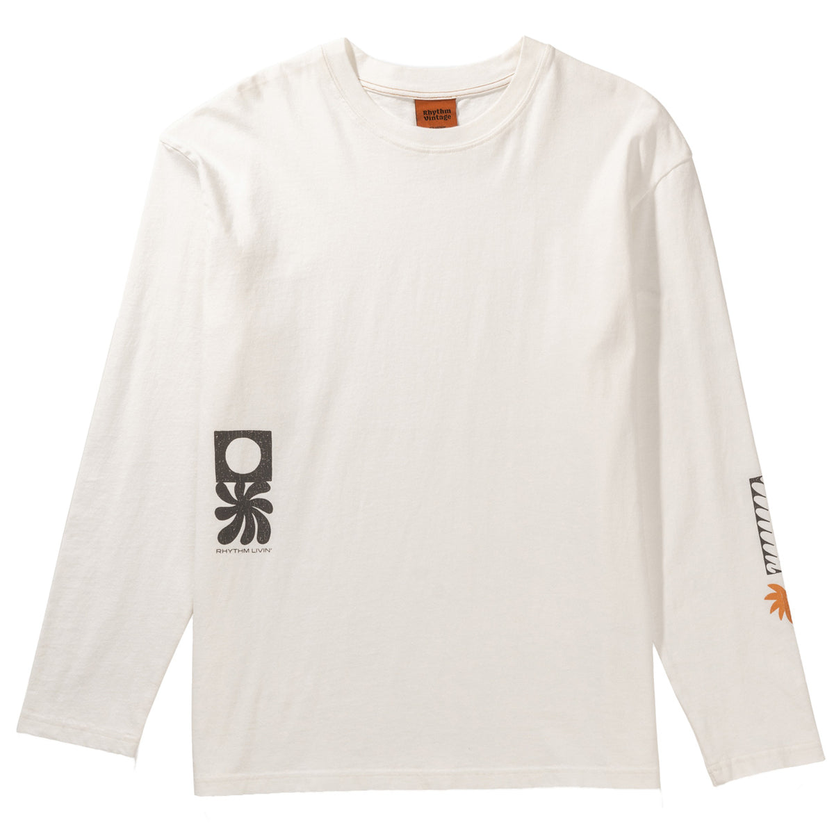 Rhythm Crafted Vintage Long-Sleeve T-Shirt - Men's Vintage White