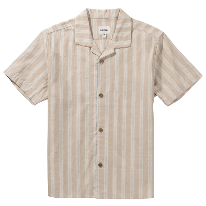 Rhythm Vacation Stripe Short-Sleeve Shirt - Men's Sand