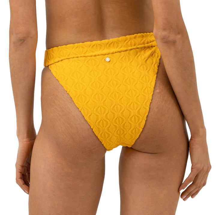 Rhythm Ripple Terry Hi Banded Bikini Bottom Golden