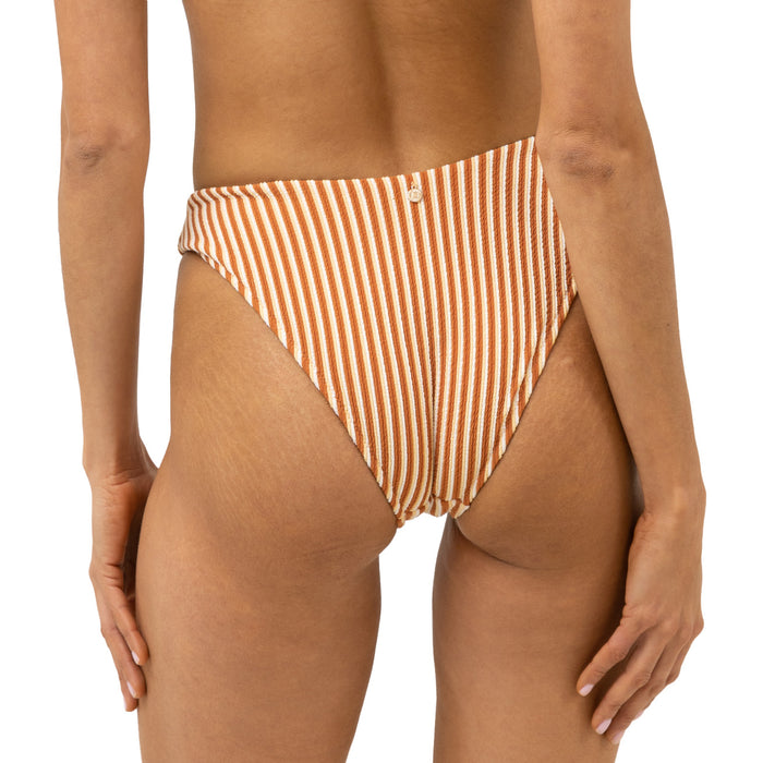 Rhythm Sunbather Stripe Holiday Bikini Bottom - Women's Chocolate