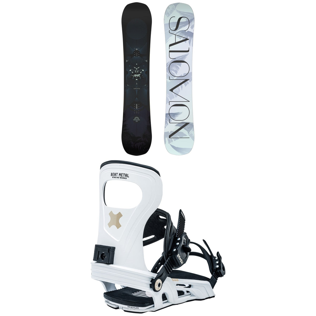 Salomon Wonder Snowboard + Bent Metal Metta Snowboard Bindings - Women's 2023