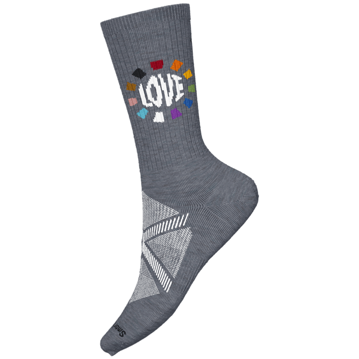 Smartwool Athletic Pride Circle of Love Crew Socks - Unisex Medium Gray