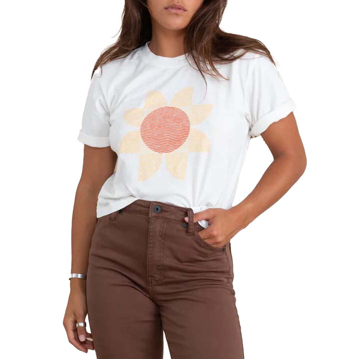 Roark Sun Boxy Crop T-Shirt - Women's Off White