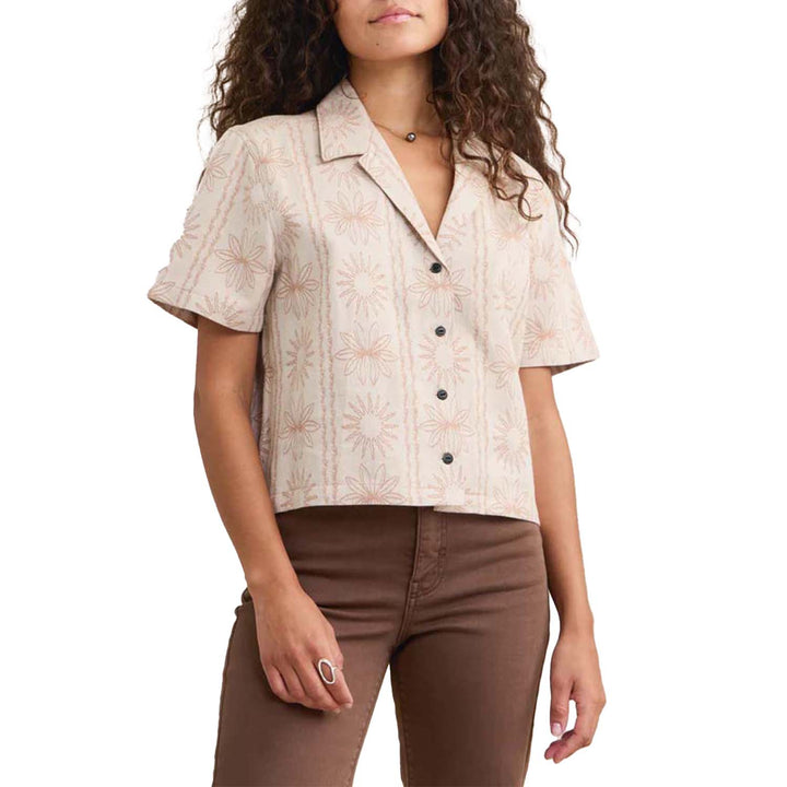 Roark Idle Short-Sleeve Jacquard Shirt - Women's Bone