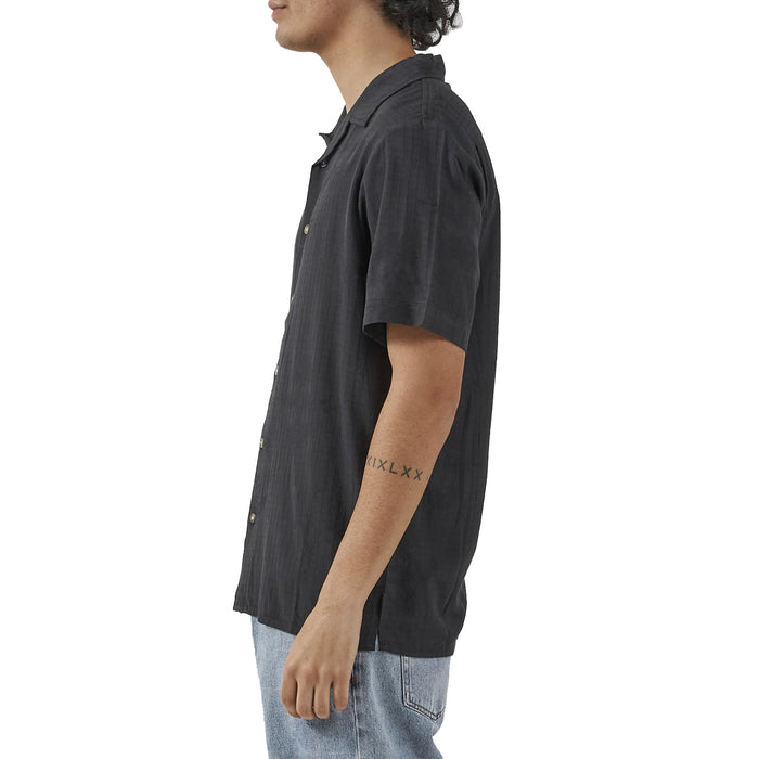 Thrills Natural Gravitation Bowling Shirt - Men's Dark Charcoal